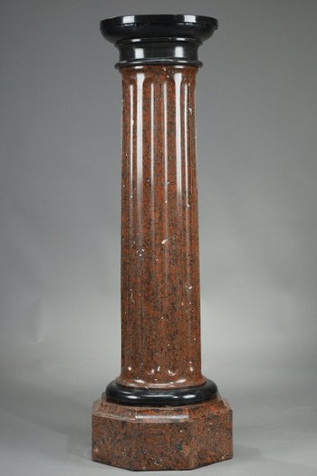 Column In Griotte Scagliola, Late 19th Century