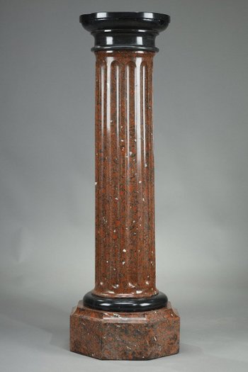Column In Griotte Scagliola, Late 19th Century