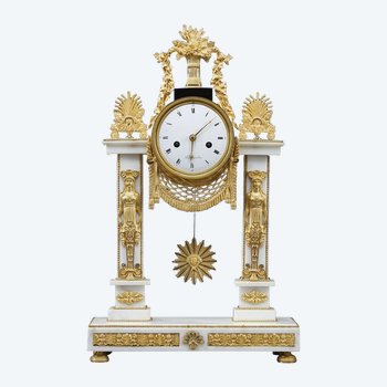 Pendule Portique d'époque Louis XVI Par Jacques-claude-martin Rocquet