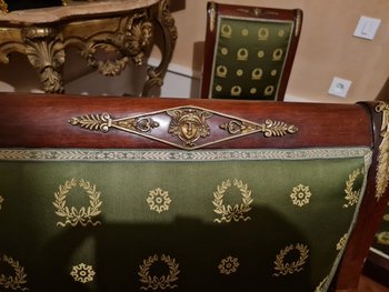 Salone stile impero, testa d'aquila in bronzo