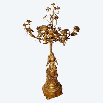 Candeliere religioso Ottone e bronzo, XIX secolo