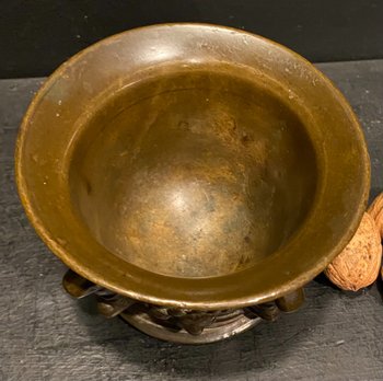 piccolo mortaio in bronzo del XVII secolo