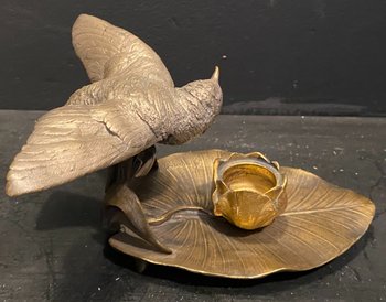 Inkwell in bronze signed Cumberworth