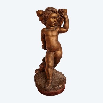 Angelot in legno intagliato del XIX secolo