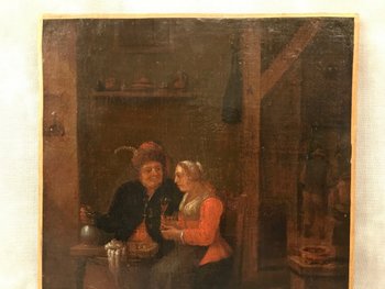 Oil On Canvas From Dutch School 17th Century