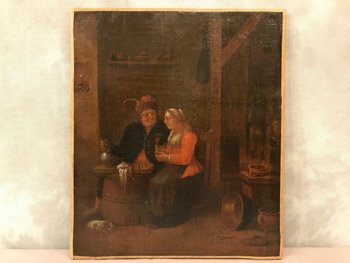 Oil On Canvas From Dutch School 17th Century