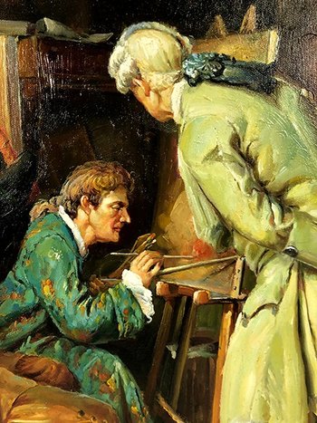 Olio su tela, Lo studio del pittore, XX secolo