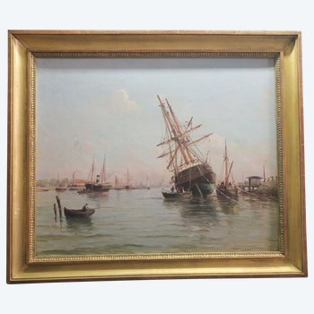 Tableau, peinture marine XIX°