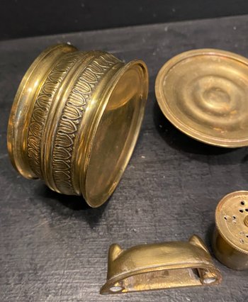 empire bronze inkwell