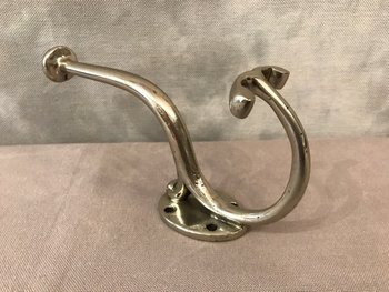 Patère En Bronze Chromé  Poli Et Vernis D’époque 19 ème
