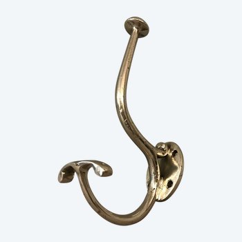 Patère En Bronze Chromé  Poli Et Vernis D’époque 19 ème