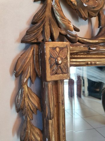 Miroir En Bois Doré Louis XVI