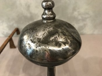 Antique Iron Andirons Late 17th Century
