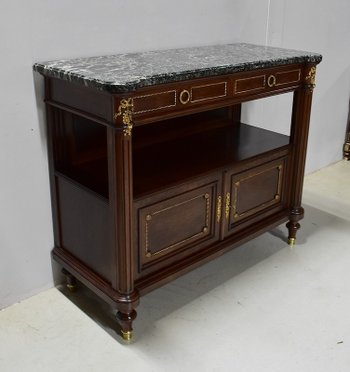 Buffet Desserte d’Entre-Deux en Acajou, style Louis XVI – Début XXe
