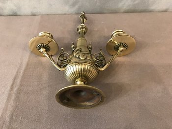 Double candlestick In Bronze Directoire Style 19th century