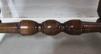 Tandem di sgabelli in noce massiccio, stile Luigi XIV - Fine del XIX secolo