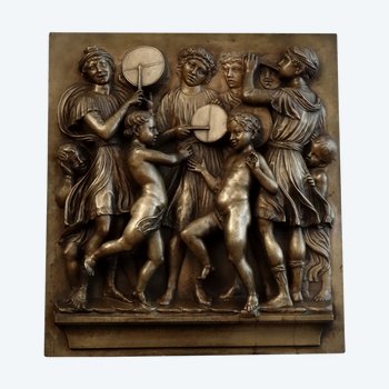 Important Panneau De La Cantoria De Luca Della Robbia XIXème