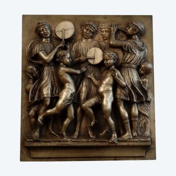 Important panel of La Cantoria by Luca Della Robbia XIXth century