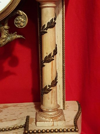 Louis XVI Clock, Patinated Wood And Bronze