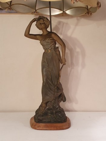 Emile Gregoire, Large Terracotta Lamp