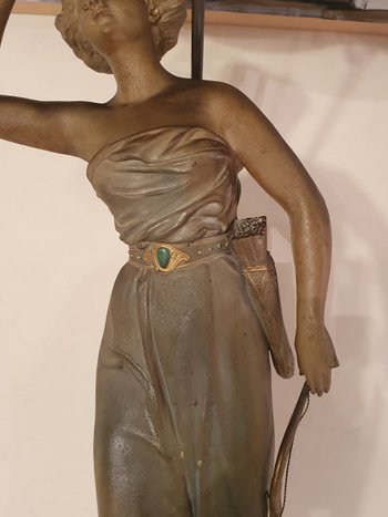 Emile Gregoire, Large Terracotta Lamp