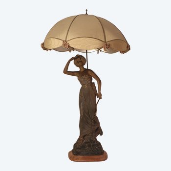 Emile Gregoire, Large Terracotta Lamp