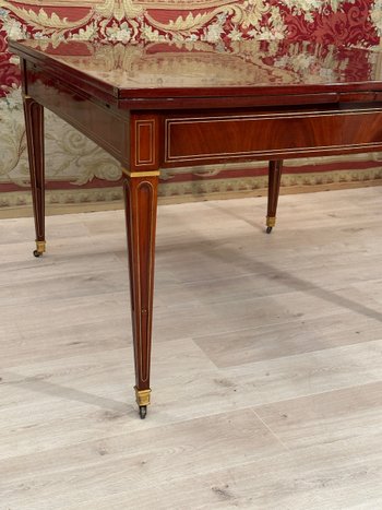 Rare Table De Salle A Manger En Acajou De Style Louis XVI XVIIIème Siècle.