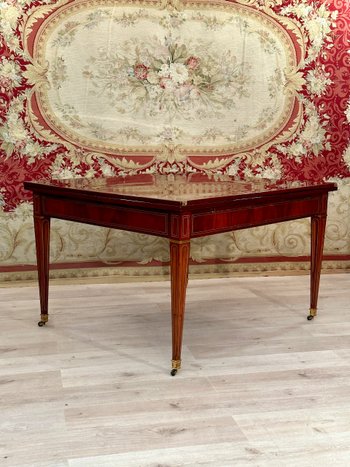Rare Table De Salle A Manger En Acajou De Style Louis XVI XVIIIème Siècle.