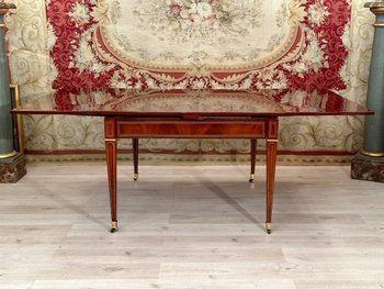 Rare Table De Salle A Manger En Acajou De Style Louis XVI XVIIIème Siècle.