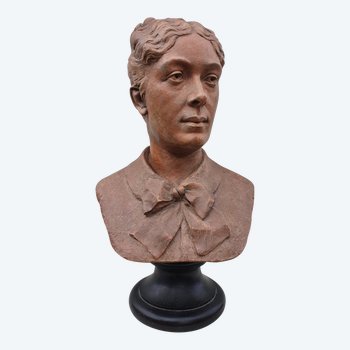 Busto di donna in terracotta, XIX secolo