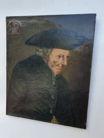 XIX th century, Man portrait, Armoire, Coat of arms