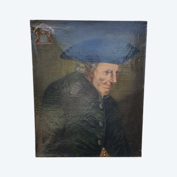 XIX th century, Man portrait, Armoire, Coat of arms
