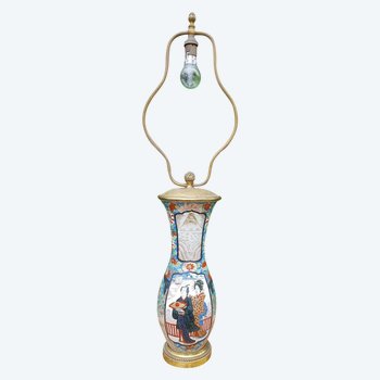 Lampada in porcellana giapponese fine XIX secolo