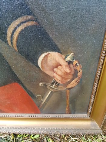 Portrait d'Un Militaire Daté 1915, Signé Renaux
