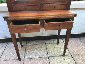 Petit Bonheur Du Jour Mahagoni Directoire Oben Marmorplatte