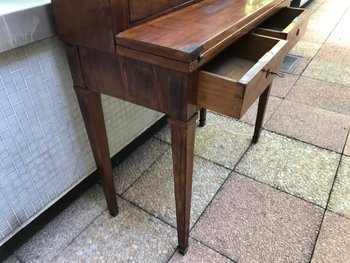 Petit Bonheur Du Jour Mahagoni Directoire Oben Marmorplatte