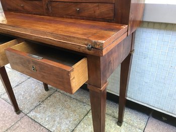 Petit Bonheur Du Jour Mahagoni Directoire Oben Marmorplatte