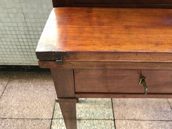 Petit Bonheur Du Jour Mahagoni Directoire Oben Marmorplatte
