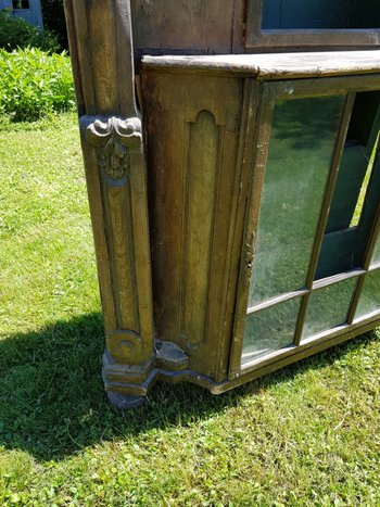 Vitrine En Sapin Polychrome XVIIIe siècle