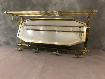 Porte Manteaux En Laiton Vestiaire Vers 1940 Avec Miroir