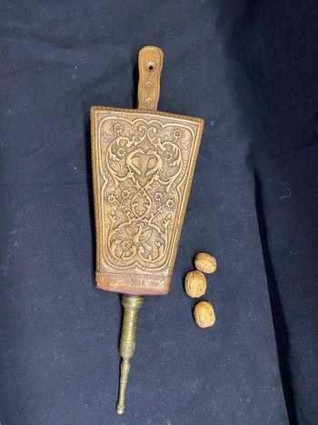 Carved wood bellows from the 18th century