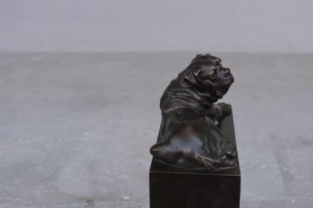 Pendulum Au Cane Corso Restoration Bronze XIXth
