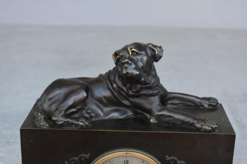 Pendulum Au Cane Corso Restoration Bronze XIXth