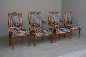 Salon De Style Louis XVI Bois Doré 4 Pièces
