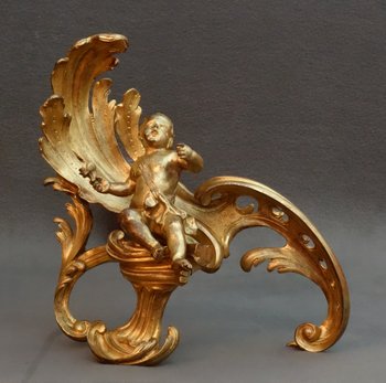 Pair Of 18th Century Rocaille Chenets