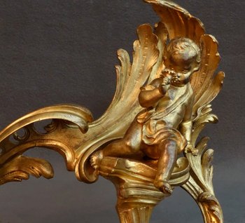 Pair Of 18th Century Rocaille Chenets