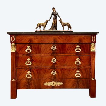 Commode En Acajou Epoque Empire Retour d'Egypte Vers 1810