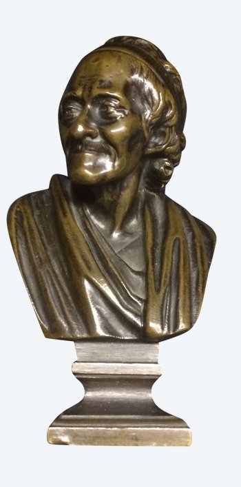 Bronze bust of Voltaire