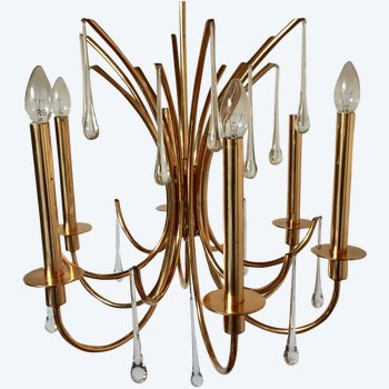 Goldener Kronleuchter aus Messing