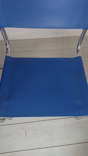 Fauteuils design cuir Bleue roi Marcel Breuer attribué Mattéo  Grassi